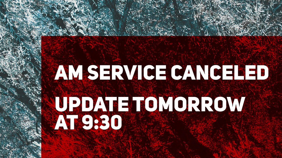 ichurchoka's tweet photo. Official statement
iChurch 9:20am Service Canceled.
Further updates at 9:30am for other services
----------
Servicio 9:20am Cancelado
Para actualizaciones de otros servicios mañana a las 9:30am https://t.co/yqHJWhK2JR