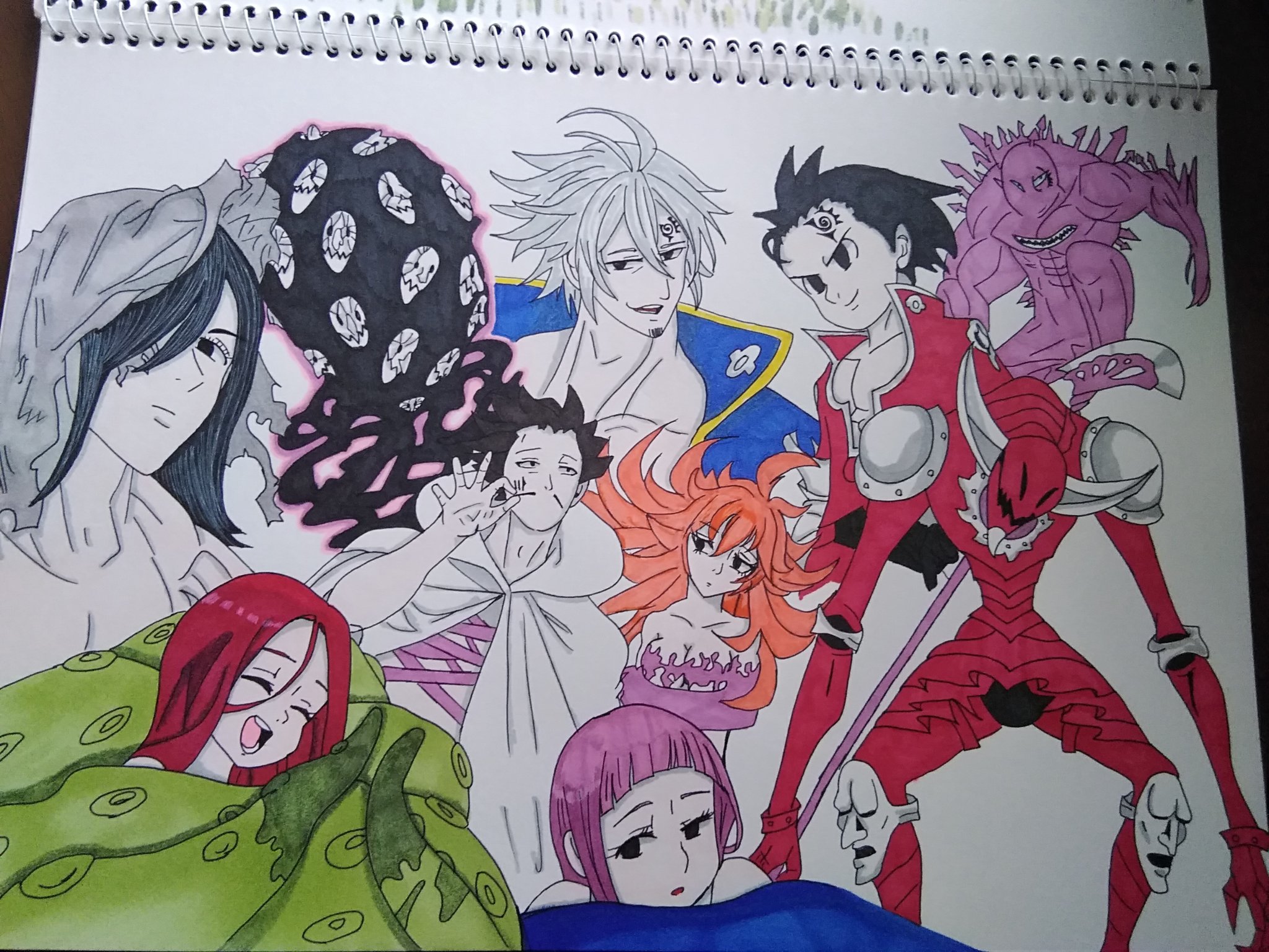 ˏˋ高杉ˎˊ 出来上がった 七つの大罪十戒メンバー 七つの大罪 七つの大罪十戒 イラスト イラスト好きさんと繋がりたい T Co Znxliuc5ie Twitter