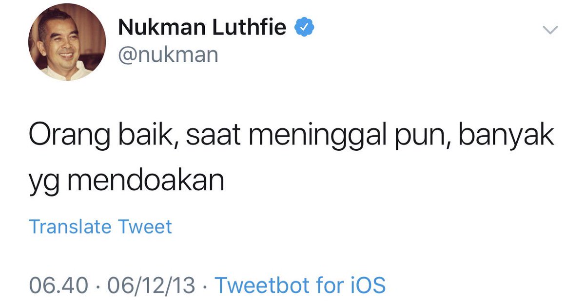 AdjieSanPutro's tweet photo. Baik buruknya seseorang akan lebih terlihat ketika kamu berjarak dengannya, ketika kamu tak terlalu dekat, ketika dia telah pergi meninggalkan.

Sugeng tindak, Pak @nukman ... Aku turut mendoakanmu. Banyak yang mendoakanmu 🙏 #RIPNukman https://t.co/5KxrTMGHV0