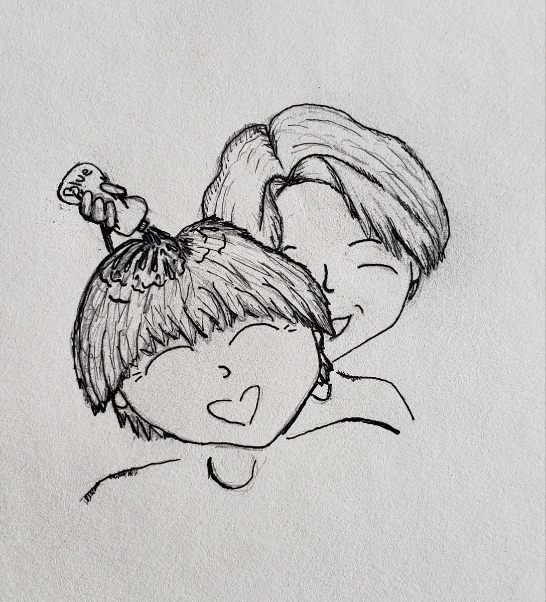RoseGold_1994's tweet photo. #PINKJIMIN #BLUETAE #95ers #BTSinNagoya #btsfanart 💗🔀💙 🐯🐥 https://t.co/ngT3vYEhuU