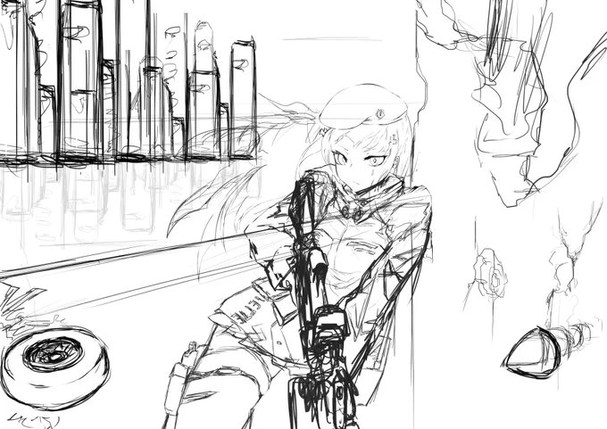 ドルフロHk416 ラフ
#ドルフロ 