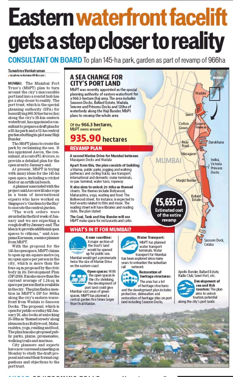 mumbaimatterz's tweet photo. #EasternWaterfront facelift gets closer to reality. Sea change for city's port land #MarineDrive, Open Spaces, #Heritage, #Mangrove park, #Ropeway #CruiseTerminal #WaterTerminal
#Mumbai
@mumbaitraffic @RoadsOfMumbai @mumbaiheritage @tanushreevenkat
Watch: https://t.co/kcui6tL521 https://t.co/qnFqK3qXXV