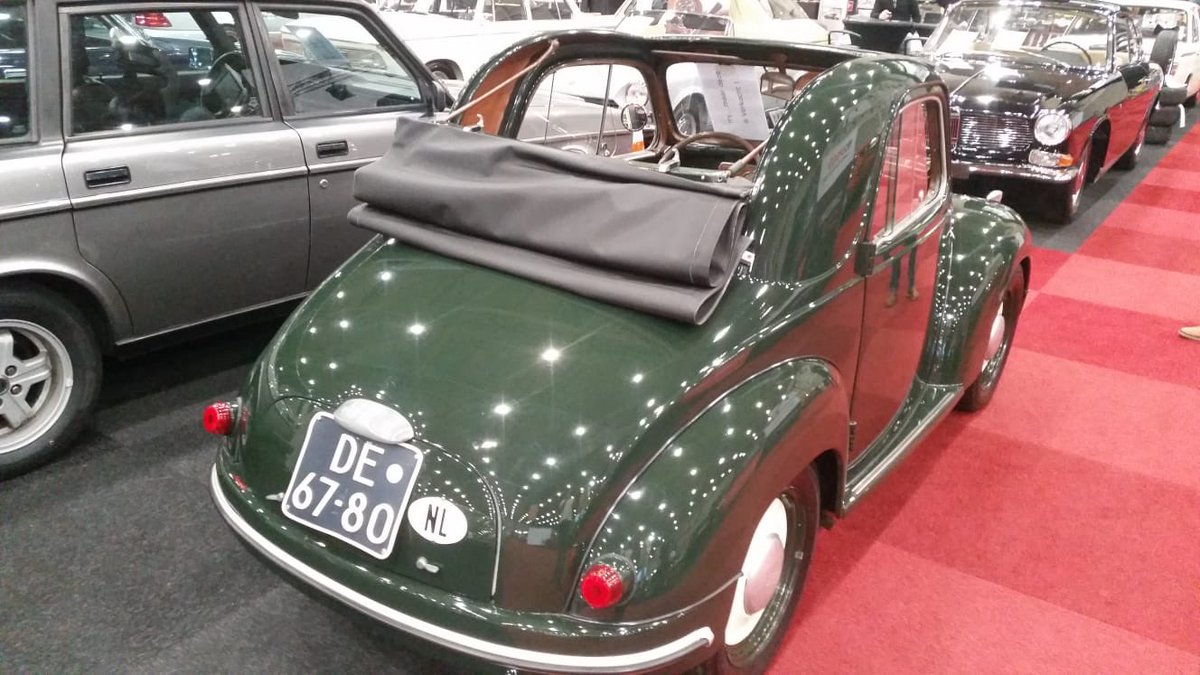 Wimsclassics's tweet photo. Vandaag nieuw op de stand van @WimsClassics @InterClassics Maastricht #Fiat #Topolino 500 C uit 1952 volledig gerestaureerd en voorzien van een fabrieksnieuwe motor. Vraagprijs 12.950,00€ https://t.co/DtXs0dCHUQ