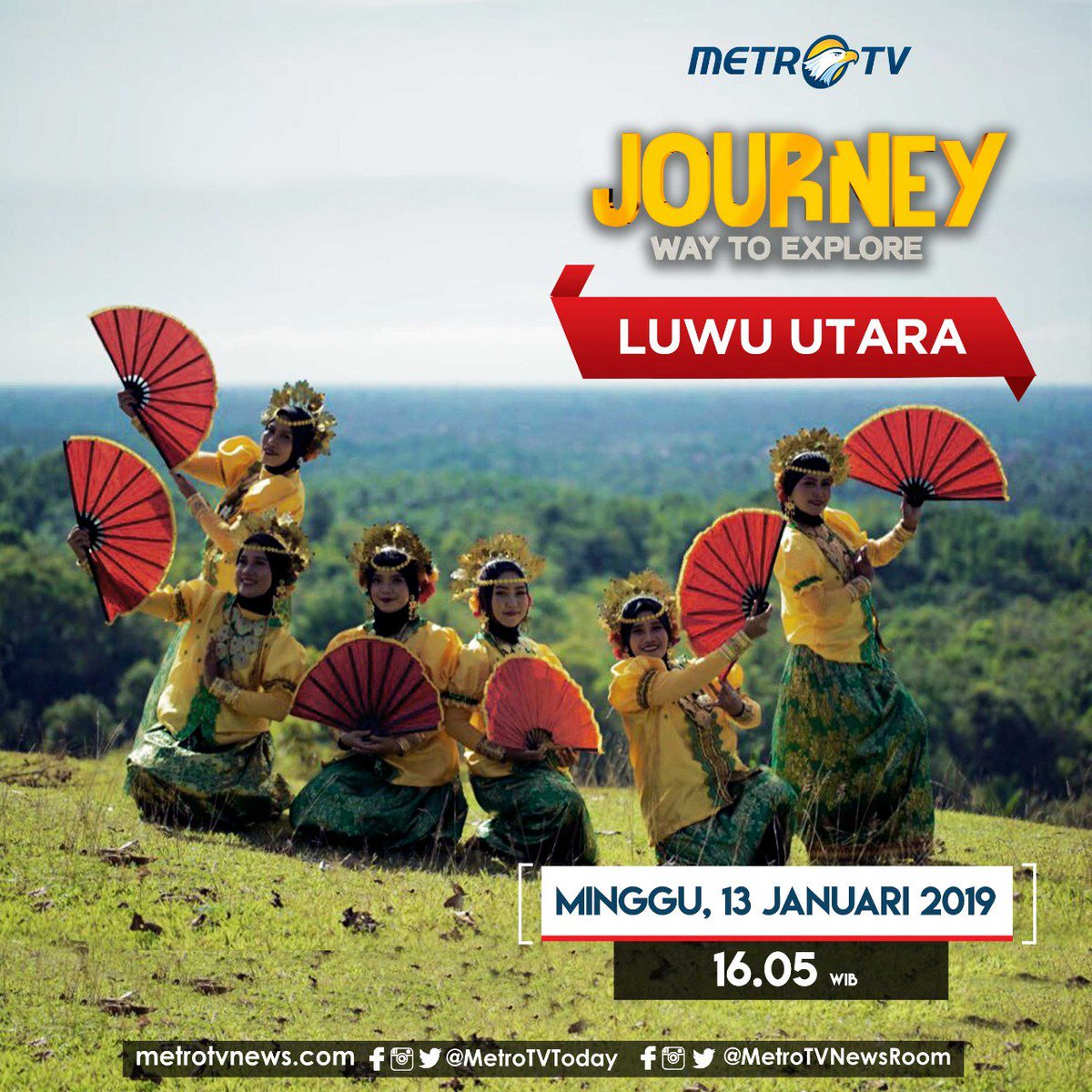 Metro_TV's tweet photo. Bagaimana pesona keindahan salah satu kabupaten di Sulawesi Selatan ini? Saksikan program Journey Way to Explore episode "Luwu Utara", Minggu (13/1) pukul 16.05 WIB hanya di Metro TV. #PromoProgram https://t.co/bnW0chqjBQ