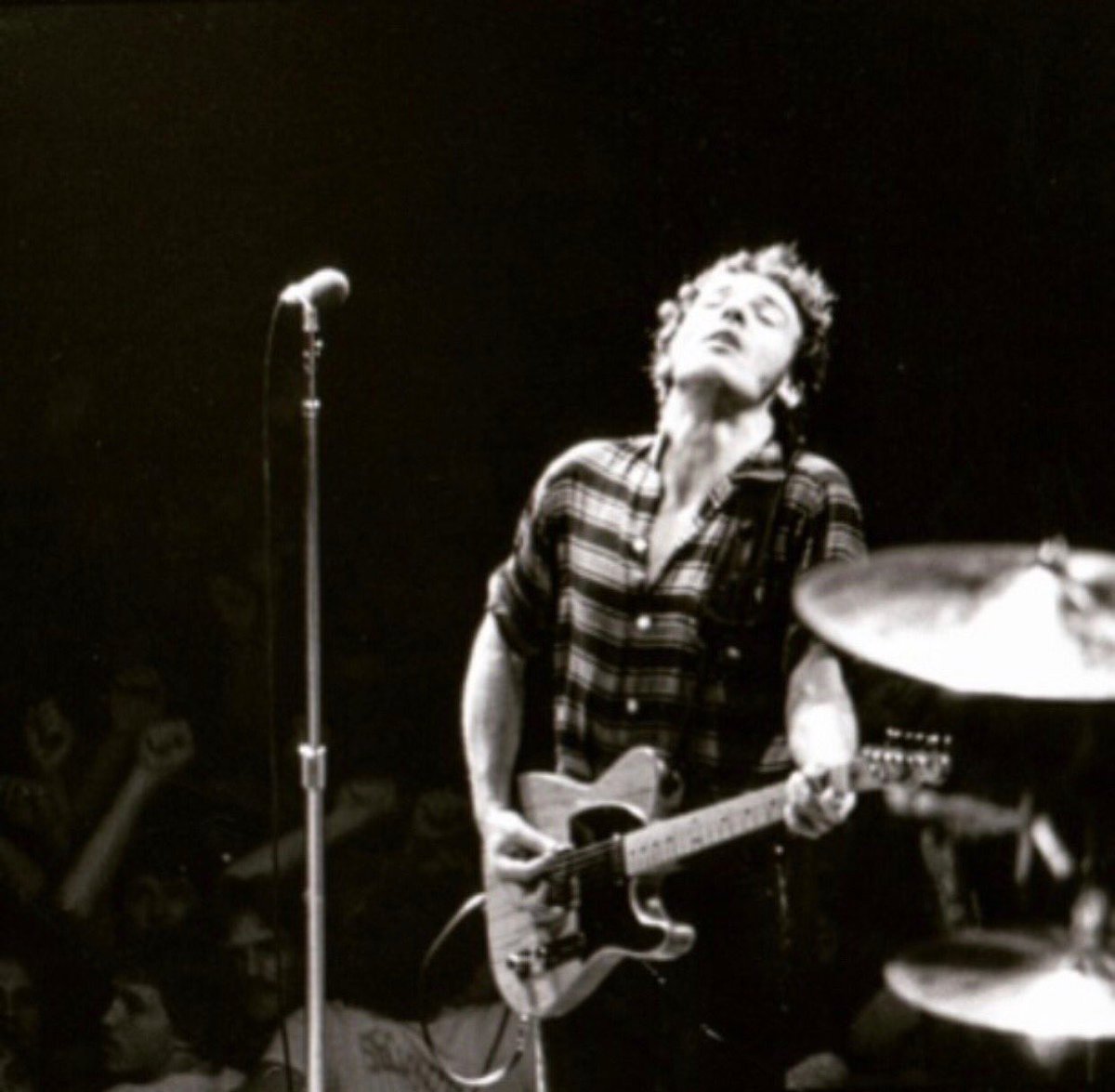 Hey ⁦<a href="/ThomZimny/">thom zimny</a>⁩ - found this when I was organizing my phone pix. For you. From 1980, the OG The River Tour, from my perch behind everything.