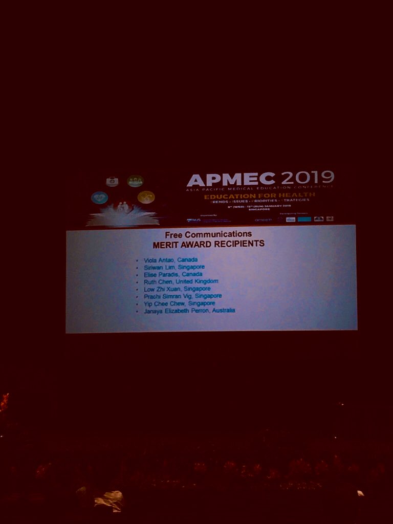 Flying the flag high for Nottingham - so pleased that our work in NUH @NUHUMED is recognised internationally and completely humbled by the amazing clinical educators that I have met at #apmec2019!