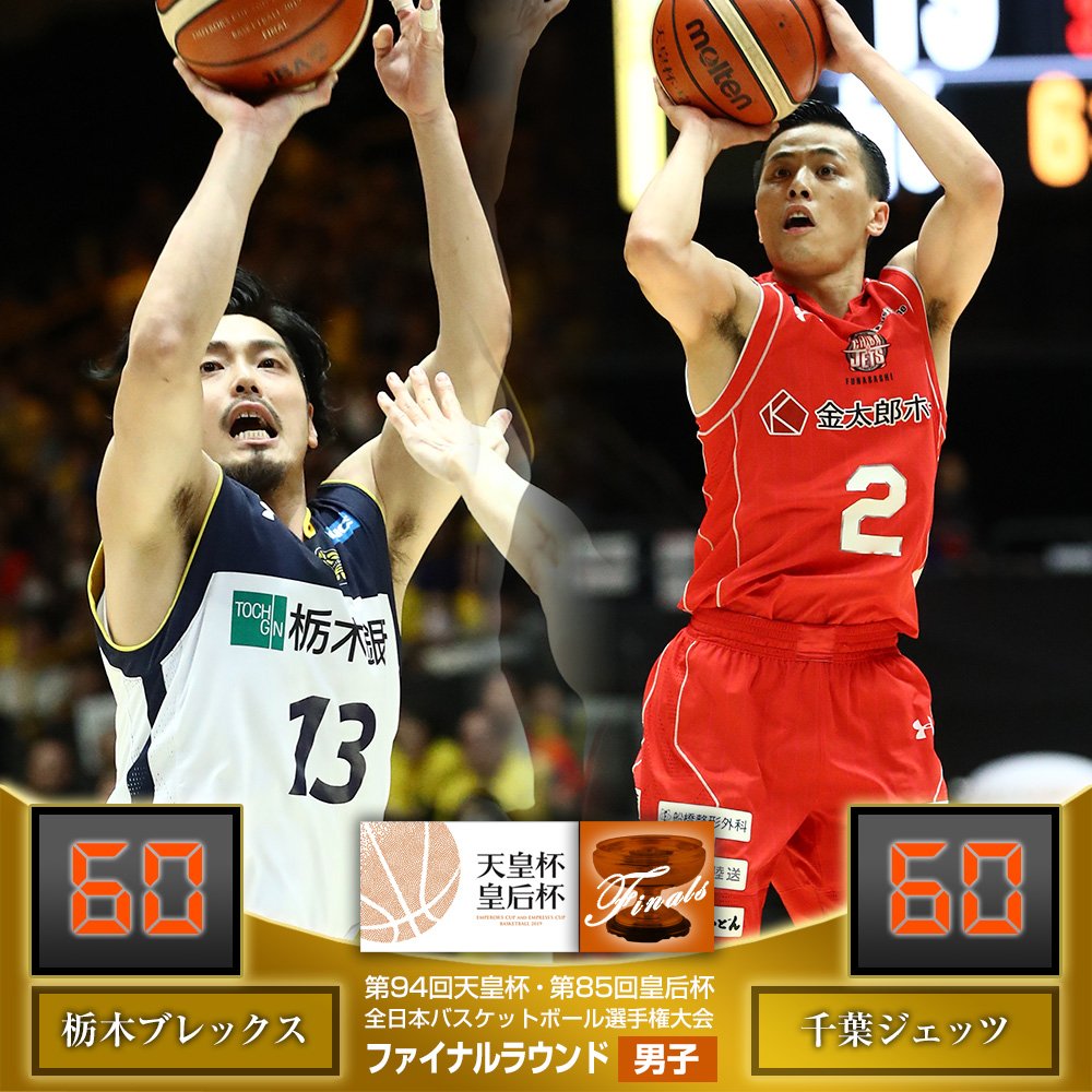 Twitter पर 日本バスケットボール協会 Jba 天皇杯 皇后杯 全日本バスケットボール選手権大会 天皇杯 男子決勝 4q終了 延長戦に突入 栃木ブレックス 60 60 千葉ジェッツ Nhk Eテレ生中継 バスケットlive Https T Co O2kvzhloqv Live Stats