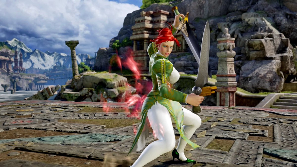 cliffather's tweet photo. The daughter of my Main Antagonist, Whitley and the cousin of my "star" Custom Chara of SC6, the redhead Nei A. #soulcaliburVI #originalcharacter #videogame #fightinggame #Ps4game #BandaiNamcoUS #Createasoul #Tira #elfears #Cervantes #halfalien https://t.co/BAyR1b8faX