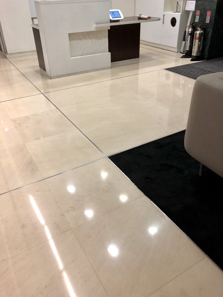 RyanRestore's tweet photo. The team, transformed this dull and tired reception. #natural #stone #floor #london #office #restore #preserve https://t.co/xbetzC56xQ