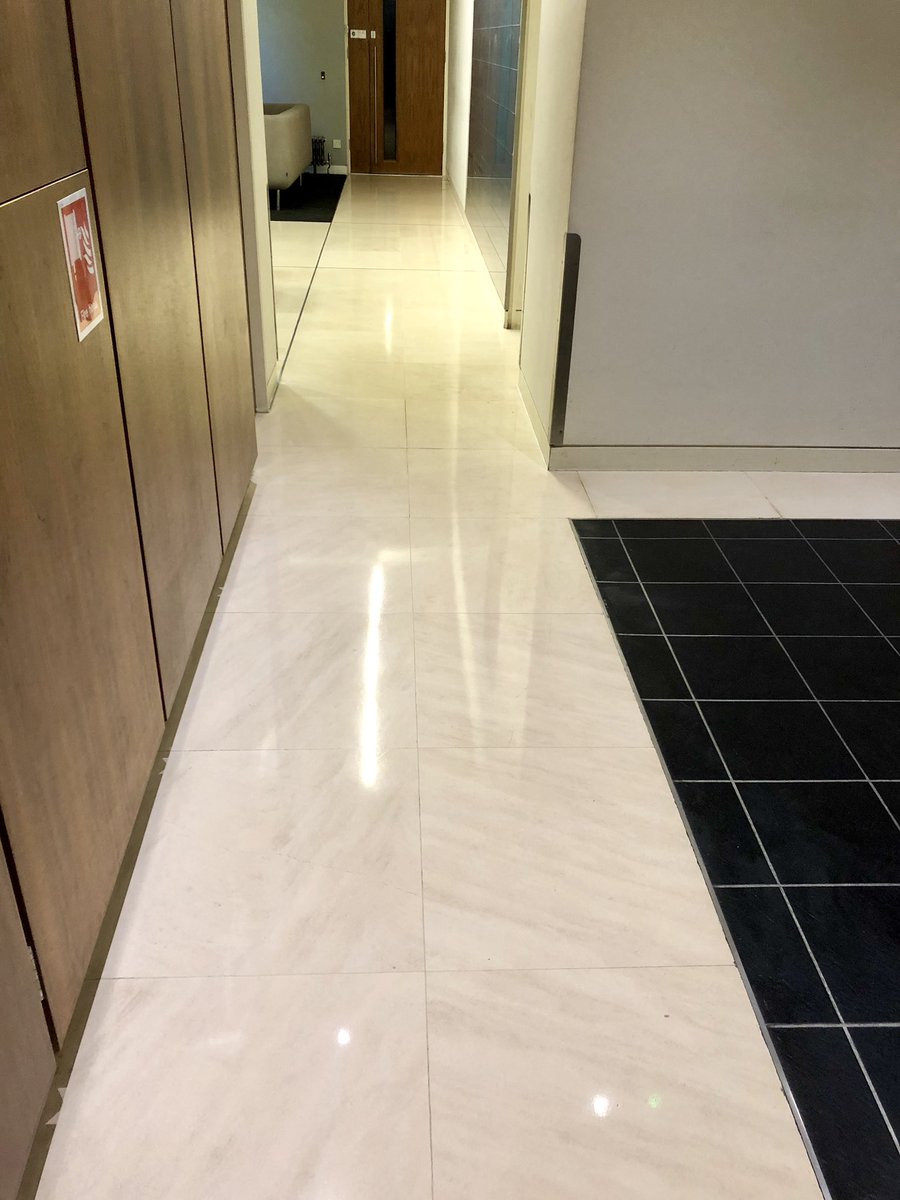 RyanRestore's tweet photo. The team, transformed this dull and tired reception. #natural #stone #floor #london #office #restore #preserve https://t.co/xbetzC56xQ
