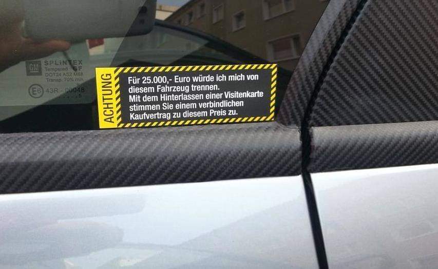 Der Autokäufer-Visitenkartenmafia gefällt das nicht.