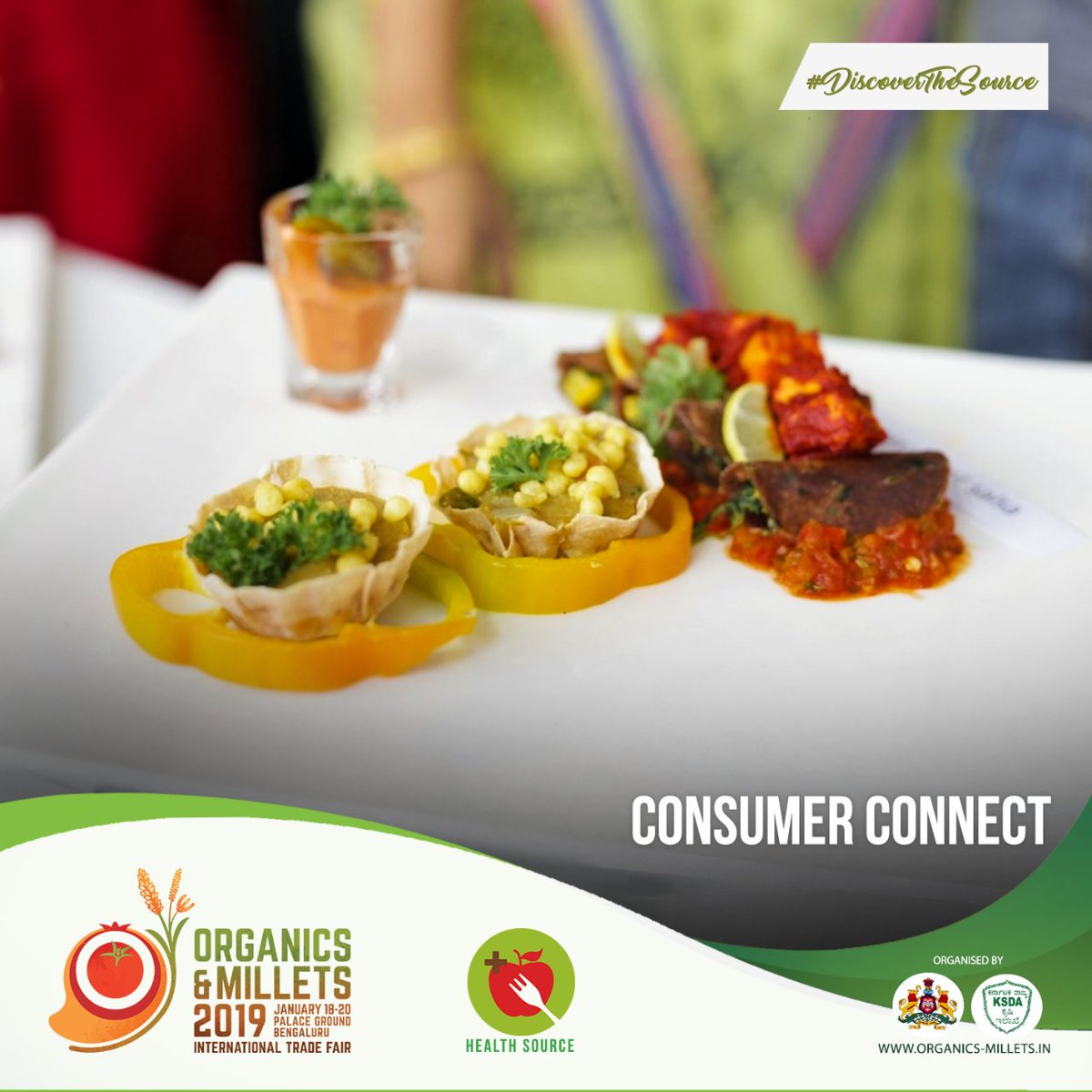 OrganicsMillets's tweet photo. Day 2 of the Consumer Connect Program at #OM2019ITF will feature a millet dish challenge from celebrity chefs, panel discussion on child nutrition, healthy snacks & weight management, and emerging health trends. Visit us to discover the #NextGenSmartFood. #HealthSource #KSource https://t.co/oCkJfunPJK