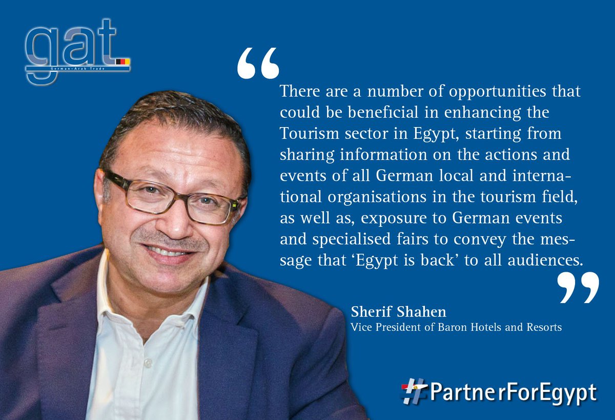 gacicegypt's tweet photo. Business talks: a glimpse from Sherif Shahein, Vice President of @BaronHotelsEgy, featured in the Chamber's GAT magazine November-December 2018 issue.

#PartnerForEgypt  #PartnerForSuccess #PartnerForTourism https://t.co/1q63TTfcyT