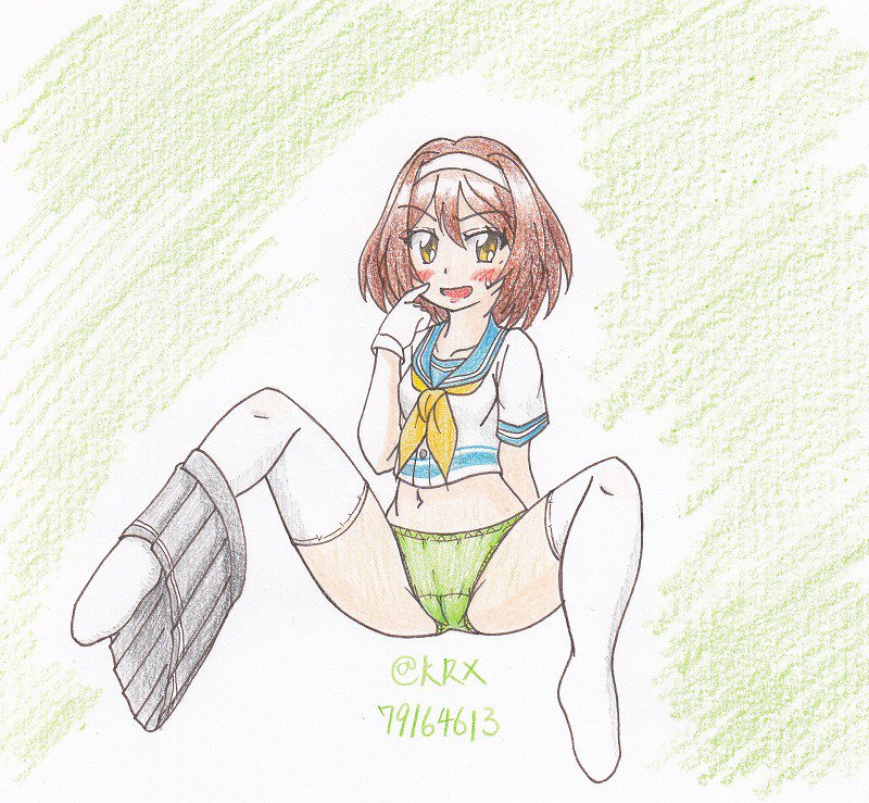 #艦これ版深夜の真剣お絵描き60分一本勝負
#艦これ版真剣お絵描き60分一本勝負_20190113
#谷風
「そんなに谷風さんのパンツ、見たいの?」 