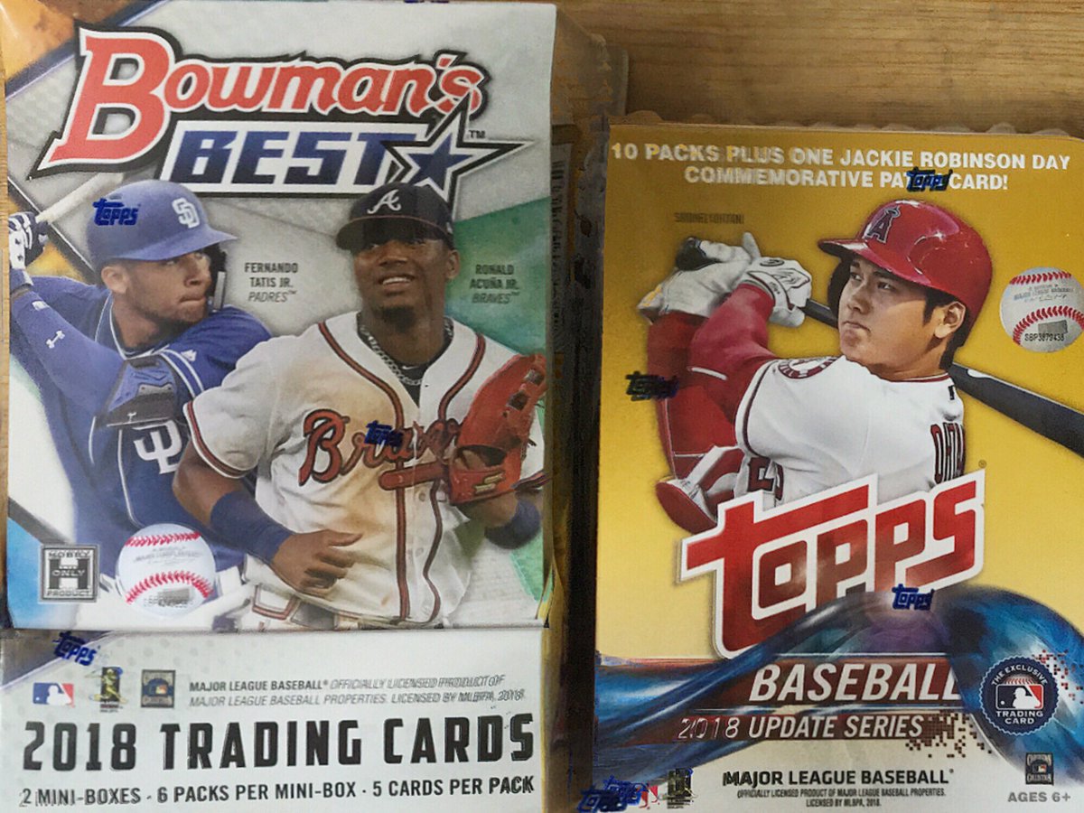 s111222y's tweet photo. 先日の福パックから出たボックス引き換え券を交換したついでに、Bowman's BESTを購入（笑）

大谷はシリアル含む4枚ゲット(^^)v

オートはヤンキース期待の4刀流捕手、シーグラーのレデ含むこの4枚でした(^^)

#topps
#大谷翔平
#ShoheiOhtani 
#AnthonySeigler
#ColeWinn
#ClintFrazier
#ConnorScott https://t.co/TNOmXHhYG7