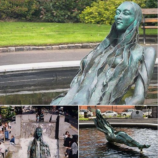 Anna Livia is in Croppies Memorial Park,  #Dublin. Formerly on O'Connell Street. Personification of River Liffey. Anna Livia Plurabelle is character in James Joyce's Finnegans Wake (1939, final novel) who also embodies the river. Nicknamed the Floozie in the Jacuzzi!  #Ireland