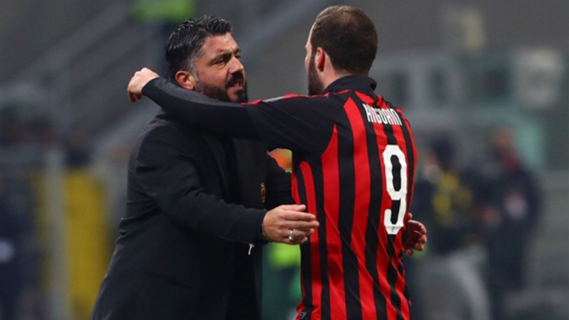 LDNFE's tweet photo. It's difficult to convince him – Gattuso suggests Higuain wants Chelsea move

Gonzalo Higuain has been linked to Chelsea, with AC Milan coach Gennaro Gattuso suggesting the striker wants to leave the club. https://t.co/7Fmueaaw40