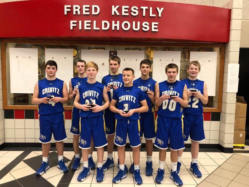 buckgehm's tweet photo. First tournament of the year for the Crivitz 8th grade team. All in all-they we’re pretty happy, but have a lot of work to do this week at practice.   Nice job today fellas. https://t.co/GwqS9yosxa