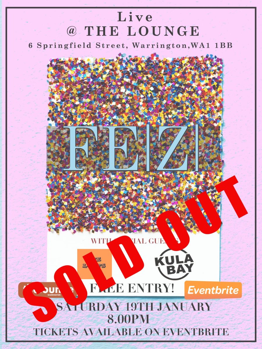 .// SOLD OUT //.
.
. Huge thanks to everyone who got a ticket for our show at <a href="/theloungebar/">The Lounge</a>. We look forward to seeing you all on Saturday 🤩