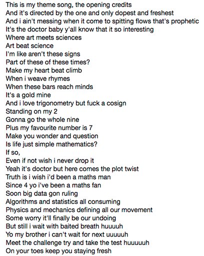 dr_opatel's tweet photo. Hey Dr @ChimaAnya totally love the lyrics of ‘Opening credits Degiheugi’- art science maths physics mechanics statistics algorithms! Doctor + hip hop artist how amazing is what you do. Hey @NeelaJan here is an #inspiringdoctor for profile! #medtwitter #sciencetwitter https://t.co/uqn1EZmXAB