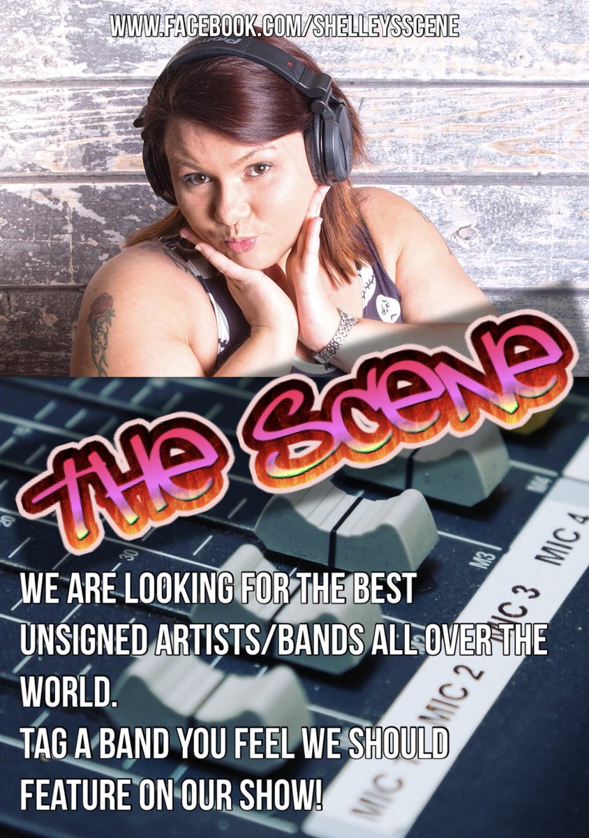 ShelleysScene's tweet image. We are looking for the best unsigned artists from any genre to feature on our show!  From rock/pop bands or soloists to dj/producers who make their own remixes/bootlegs of tracks we want to hear from you
#unsignedartists #upandcoming #newband #music #radio #airplay #dj #producer
