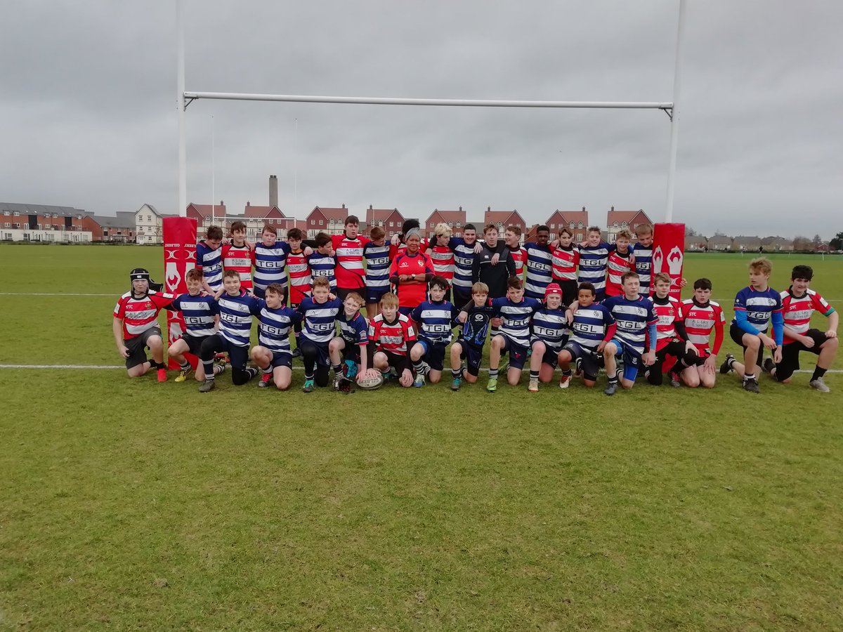 Our U14s hosted @BanburyRUFC this morning @BoundaryPark Think this post-match photo says it all #SpiritofRugby