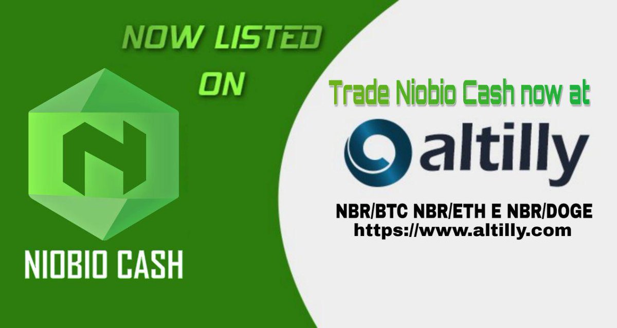 <a href="/niobio_cash/">niobio</a> is listed at altilly.com
BTC, ETH, DOGE parring.
altilly.com/asset/NBR