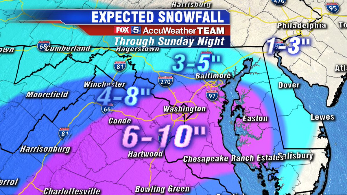 TuckerFox5's tweet photo. Expected SNOW TOTALS by this evening -> 6-10" for many of us.... https://t.co/9KD24nvHAH