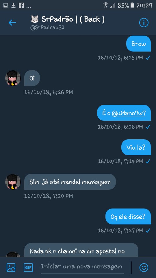 Rapazeada Vou Desmascarar O "SrPadrão"vcs q acham q ele é akele Padrão de 44k Esse mlk n é ele tanto q eu conversava com esse cara q se passa pelo Padrão Antigamente esse mlk ja se passou por vários yts pequenos simplesmente pq n conseguia crescer E ele tem uma treta com uMano7w7