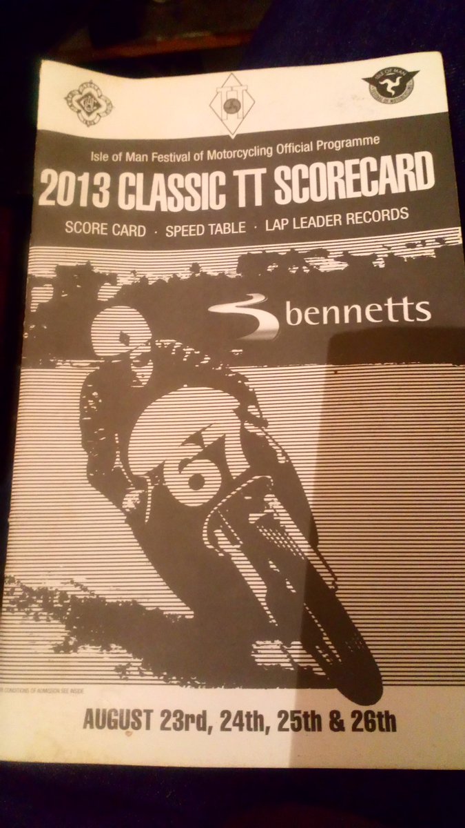 TjoLoLo7's tweet photo. Some #Old 2013 #TT2013 #memories scorecard https://t.co/JV2v6FpQA7
