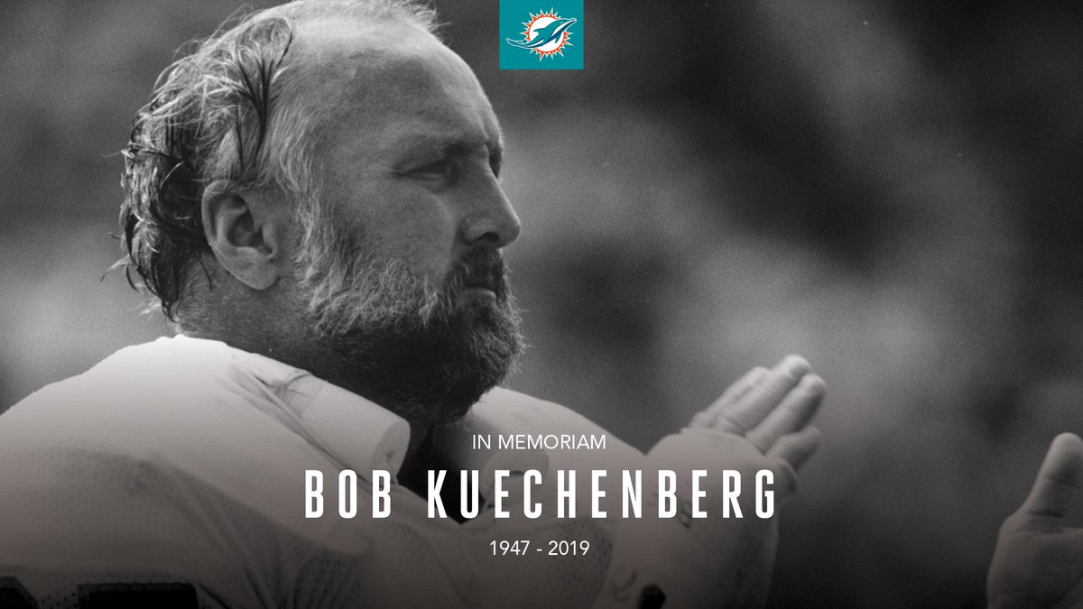 Our thoughts and prayers are with the family and friends of Bob Kuechenberg.