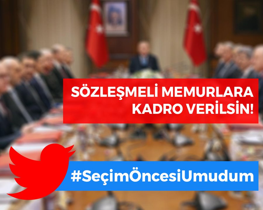 🇹🇷ÜMİT KARA (@umitkaraegt) on Twitter photo #CumhurdanSözleşmeliyeKadro
Haydi CUMHUR İTTİFAKI ;
Devletin Bekâsı tamam
Sıra Milletin Bekâsında,
Millet,
Cumhurdan KADRO Bekliyor
@RT_Erdogan @fuatoktay06
<a href="/dbdevletbahceli/">Devlet Bahçeli</a> <a href="/ziyaselcuk/">Ziya Selçuk</a>
<a href="/mahirunal/">Mahir Ünal 🇹🇷</a> <a href="/BeratAlbayrak/">Berat Albayrak</a>
<a href="/suleymansoylu/">Süleyman Soylu</a> <a href="/turanbulent/">Bülent TURAN</a>
<a href="/ZehraZumrutS/">Zehra Zümrüt Selçuk</a> @hmzaydg #CumhurdanSözleşmeliyeKadro
Haydi CUMHUR İTTİFAKI ;
Devletin Bekâsı tamam
Sıra Milletin Bekâsında,
Millet,
Cumhurdan KADRO Bekliyor
@RT_Erdogan @fuatoktay06
<a href="/dbdevletbahceli/">Devlet Bahçeli</a> <a href="/ziyaselcuk/">Ziya Selçuk</a>
<a href="/mahirunal/">Mahir Ünal 🇹🇷</a> <a href="/BeratAlbayrak/">Berat Albayrak</a>
<a href="/suleymansoylu/">Süleyman Soylu</a> <a href="/turanbulent/">Bülent TURAN</a>
<a href="/ZehraZumrutS/">Zehra Zümrüt Selçuk</a> @hmzaydg