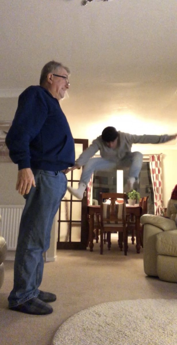 10. dad wanted to get in on the jumping action after watching me ping into the air