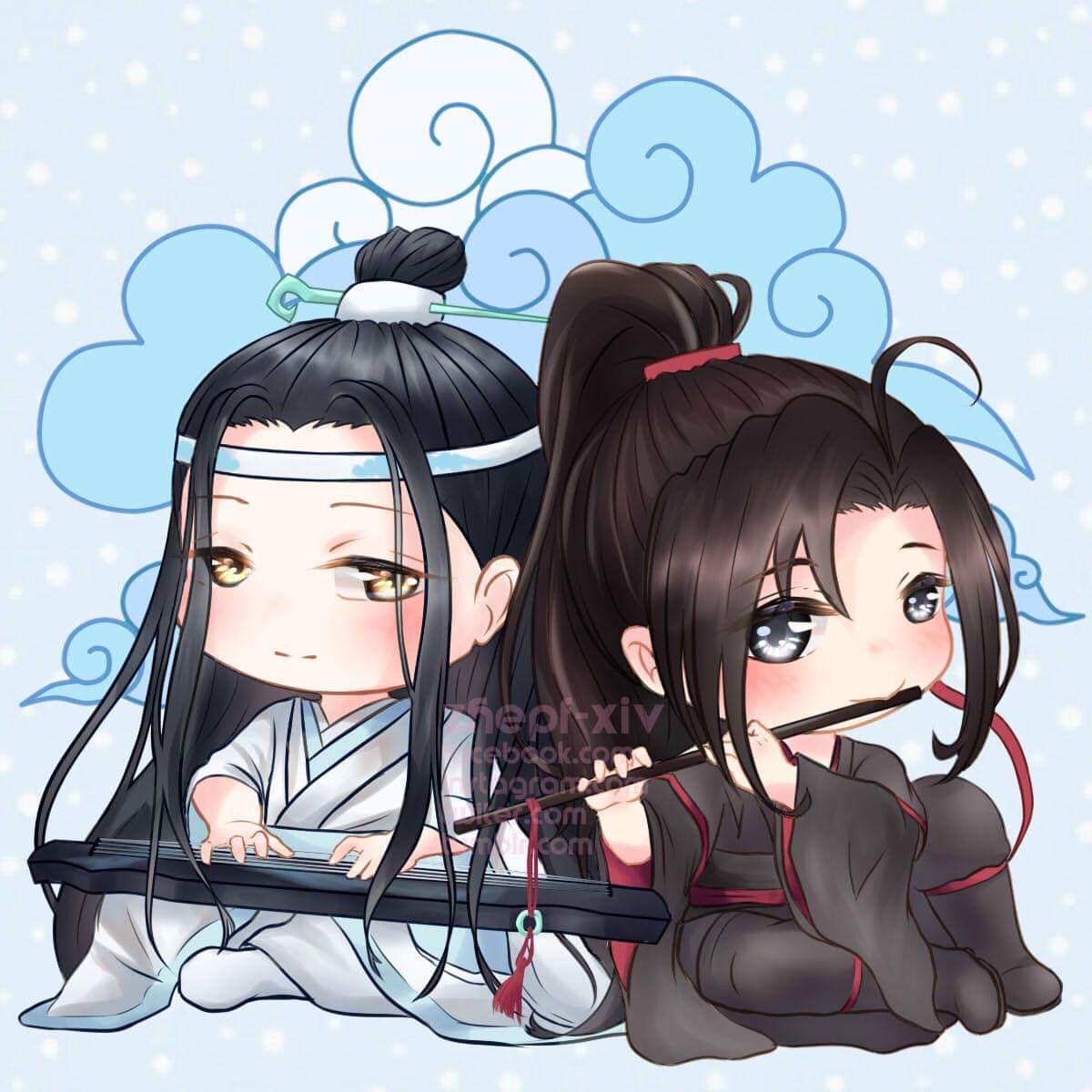 wei wuxian, anime, chibi y mo dao zu shi