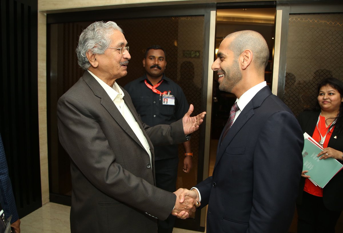 UAE delegation led by <a href="/Economyae/">وزارة الاقتصاد والسياحة</a> participate at the Confederation of Indian Industry Partnership Summit 2019 to discuss bilateral relations between the UAE and Maharashtra, India and to promote the UAE's growing investment opportunities.