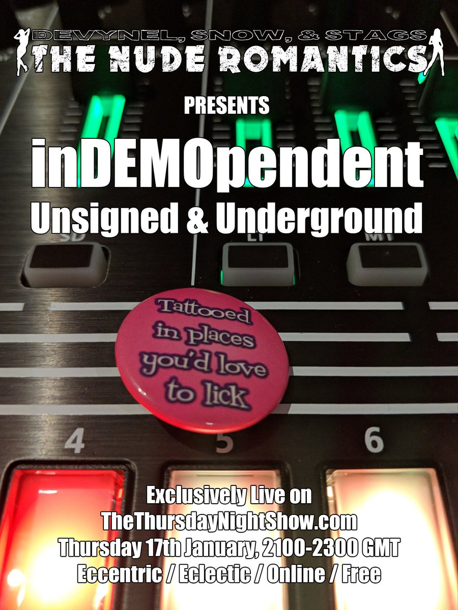 On air and LIVE in 2 minutes!  'inDEMOpendent' on <a href="/thursnight/">Thursday Night Show</a> with @fredsnowmusic. Expect <a href="/CaptainOTLW/">Captain</a> <a href="/blamed4nothing/">TMTWNBBFN</a> @prof_elemental @KidCarpet @tankusthehenge <a href="/backcatcoll/">B.C.C.</a> <a href="/NackJimble/">Jack Nimble</a> <a href="/akirathedon/">AKIRA THE DON</a> <a href="/declancarrier/">Declan Carrier</a> and many more on TheThursdayNightShow.com  #radio #internetradio