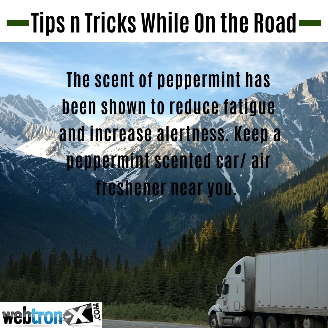 webtronx's tweet image. Stay alert with the scent of peppermint👀
#drivingtips #truckertips