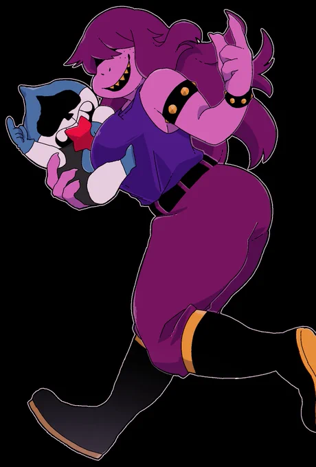 ランサーさんとスージィちゃん(あげなおしました)#DELTARUNE 