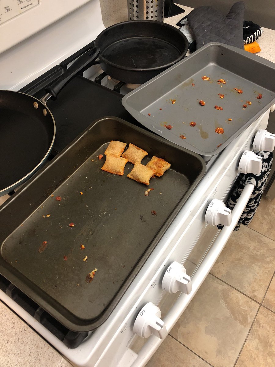 Last night I made 48 pizza rolls for ari and I.   I had 42, she had 1