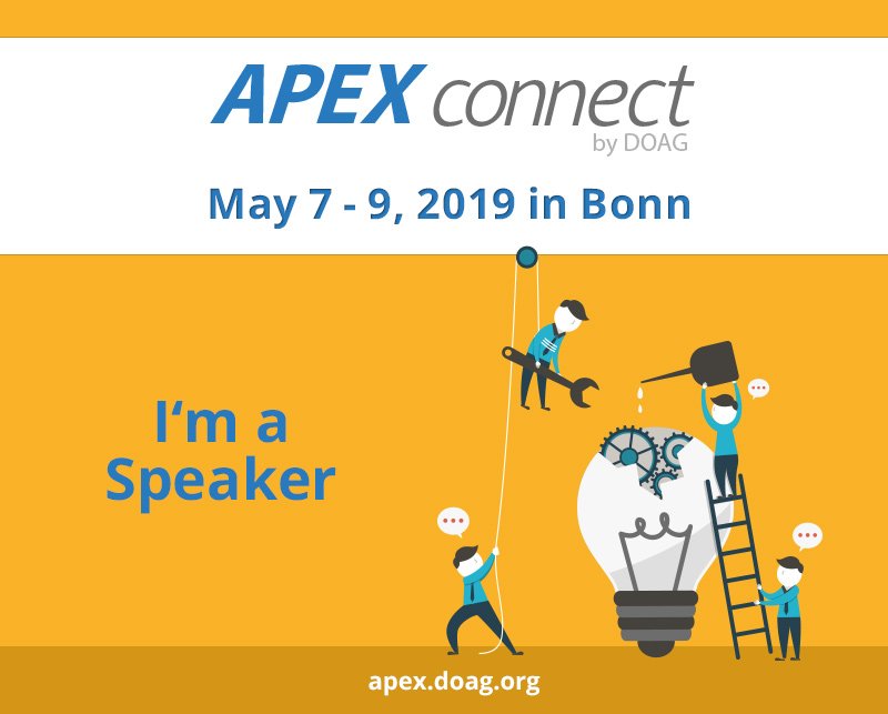Andrej_SQL's tweet image. Hey, I'll be speaking about #PTF at #APEXCONN19! Thank you, @DOAGeV, for accepting! Looking forward to see you there! #oracle18c