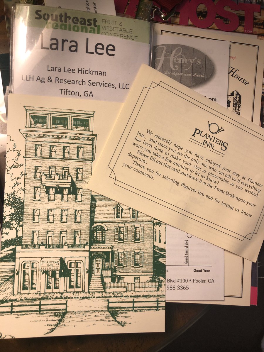 Lara_LLHAG's tweet photo. At the end of our stay in Savannah, Ga. Another SE Regional Fruit and Veg Conference in the books. BTW, I HIGHLY recommend Planters Inn. Beautiful boutique hotel, within walking distance to everything and exceptional service. #plantersinn #savannah #seregionalfruit https://t.co/C0oKzb5jwb