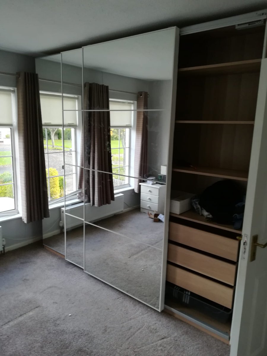 MrFlatpackIE's tweet photo. Beautiful Ikea - Ireland sliding door wardrobes assembled and fitted in Shankill by the team.. 
☘
☘
☘
#flatpack #assembly #youbuywebuild #IKEA #homedecor #interiordesign #storage #design #decor #tv #picoftheday #bedroomdecor #bedroomgoals #shankill #dublin #ireland https://t.co/pP0rqauX7w