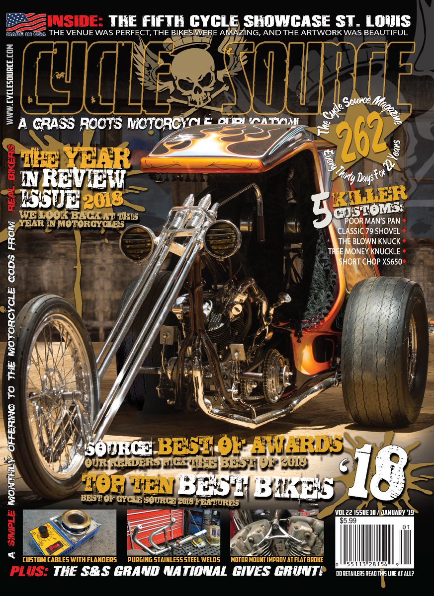 January 2019 – Issue 262 – On Newsstands Now #2019BestOfAwards #2019YearInReview #CycleSource #JPRodman #St.LouisCycleShowcase #TopTenFeatureBikes cyclesource.com/january-2019-i…