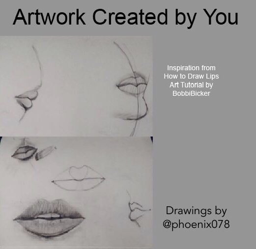 BobbiBicker's tweet image. Time to share your #Art ✏️👩🏻‍🎨🎨❤️ Following last nights #HowToDrawLips #ArtTutorial on my #Periscope channel I recieved this amazing #drawings by one of my patrons @phoenix078 What an amazing job, love them. Well done 👏🏻👌🏻❤️
