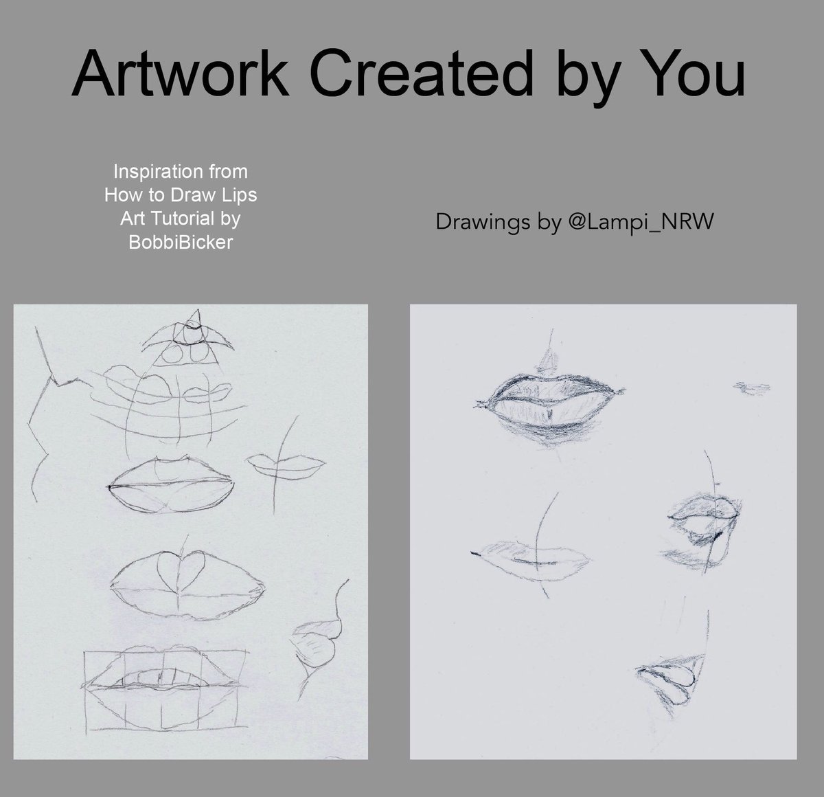 BobbiBicker's tweet image. Time to share your #Art ✏️👩🏻‍🎨🎨❤️ After #HowToDrawLips #ArtTutorial on my #Periscope channel I got a couple of fantastic #drawings by another one of my patrons and Nr1 Fan 😀❤️@Lampi_NRW Awesome job my friend, Well done you 👏🏻👌🏻❤️