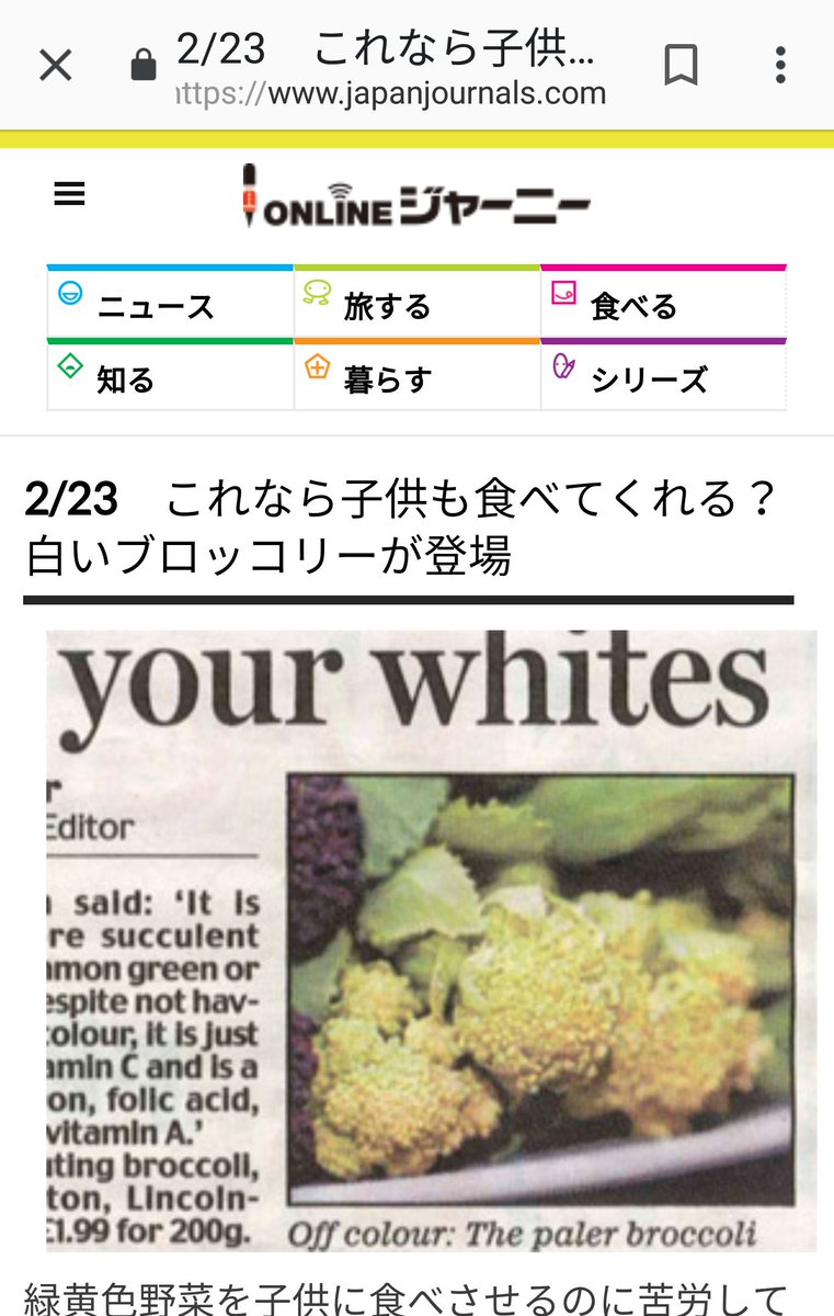 白いブロッコリー