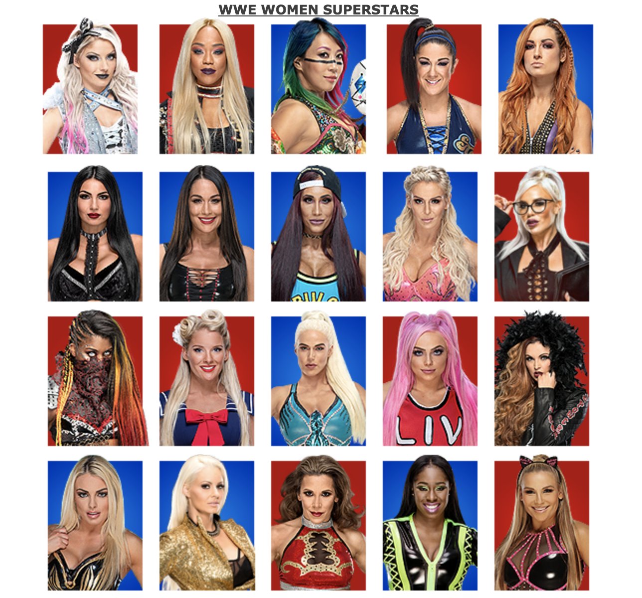 𝓬𝓪𝓼𝓮𝔂 𝓶𝓲𝓬𝓱𝓪𝓮𝓵 在twitter 上 Current Wwe Women S Roster Included The Rumored Signings As Well T Co 9i8erxbsoe Twitter