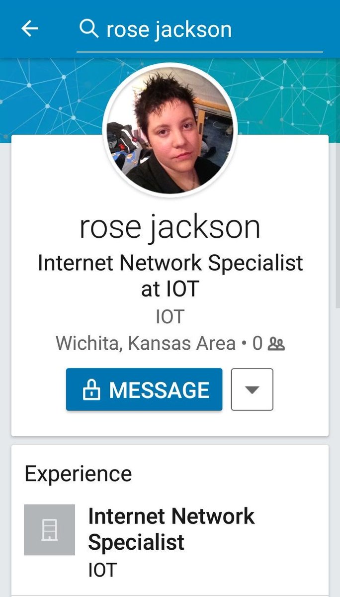 OakleyCellTower's tweet photo. This #doesntfeelright. 

0, #zero #connections, followed me so I followed back even though she has no content, no work experience, no education on her #LinkedIn profile.

Nothing.
If it looks like a duck and if it quacks like a duck then it must...

Just sayin' https://t.co/1AUMGQNMt5