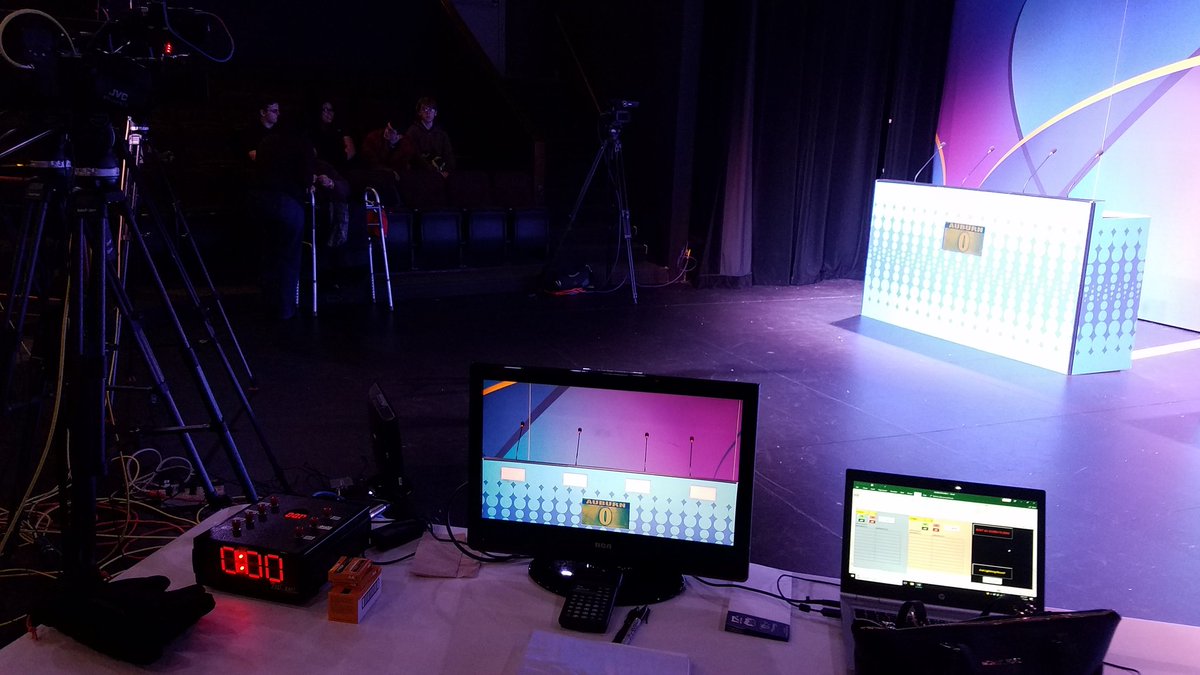 Just another day at the office.  Taping for #BergstromStatelineQuizBowl Round 2.  #SQB #HandsOnBuzzers #TheseKidsAreSmart #NordlofCenter <a href="/MyStateline/">Eyewitness News WTVO/WQRF</a>