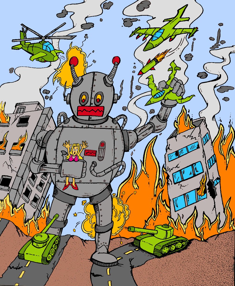 idrawfunstuff's tweet image. #destroyallhumans #evilrobot #destruction